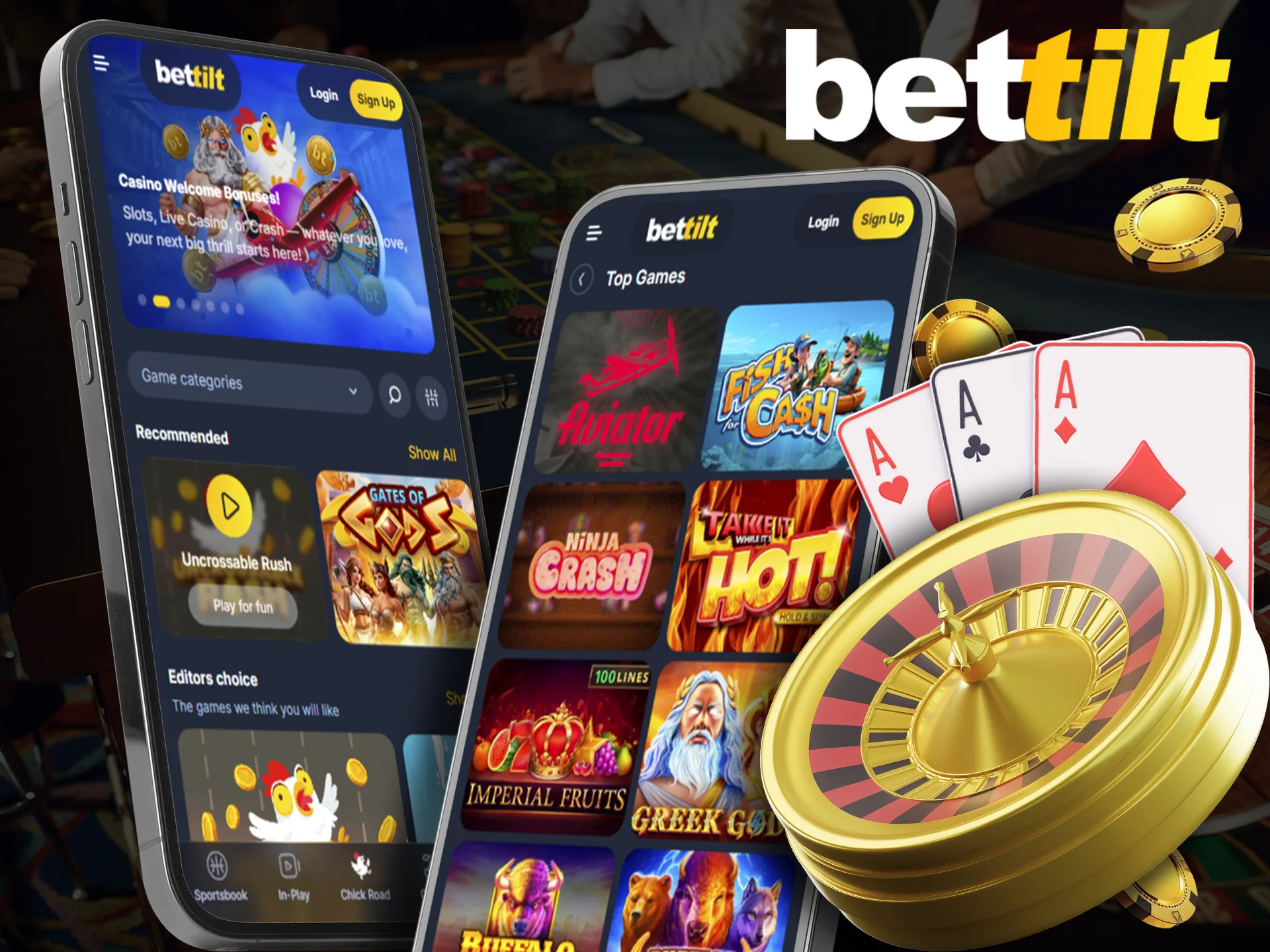 Bettilt casino arayüz örnek ekranı